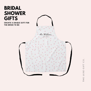Modern Blush Pink Confetti Bride to Be Apron