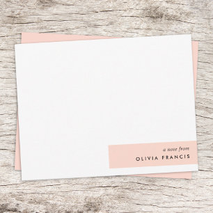 Modern Blush Pink Feminine Minimalist Simple Card