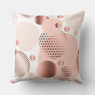 Modern Blush Pink Geometric Abstract Throw Pillow