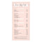 Modern blush pink hair stylist script price list