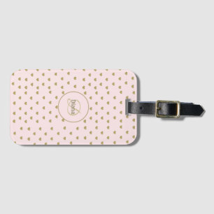 Modern Blush Pink Initials Monogram elegant Luggage Tag