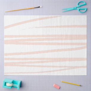 Modern Blush Pink Lines Abstract Art Tissue Paper