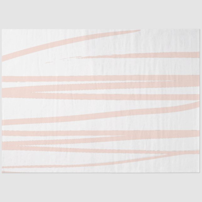 Modern Blush Pink Lines Abstract Art  Tissue Paper (Front)