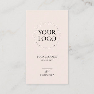 Modern Blush Pink Logo Gift Certificate Business