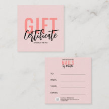 Modern Blush Pink Logo NAIL TECHNICIAN Gift