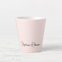 Modern Blush Pink Monogram Name Typography