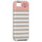 Modern Blush Pink Neutral Stripes Custom Monogram