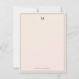 Modern Blush Pink Professional  Thank You Card