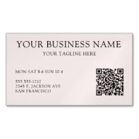Modern Blush Pink QR Code Business