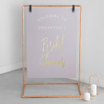Modern Blush Pink Script Welcome Bridal Shower Foil Prints<br><div class="desc">Modern Blush Pink Calligraphy Script Welcome Bridal Shower Real Gold Foil Prints Poster</div>