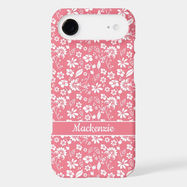 Modern Blush Pink Tropical Flowers Case-Mate Samsung Galaxy Case (Back)