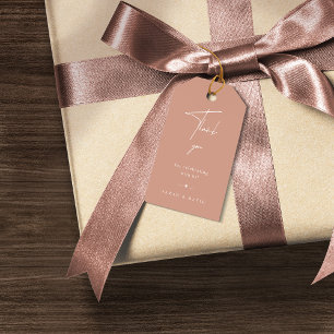 Modern Blush Pink Wedding Favour Thank You Gift Ta Tags