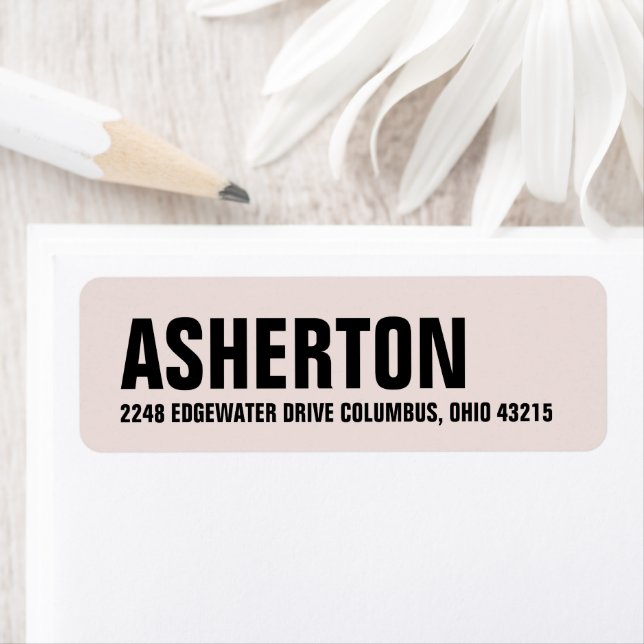 Modern blush return address (Insitu)