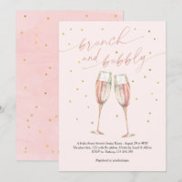 modern blush simple pop the bubbly, chic champagne