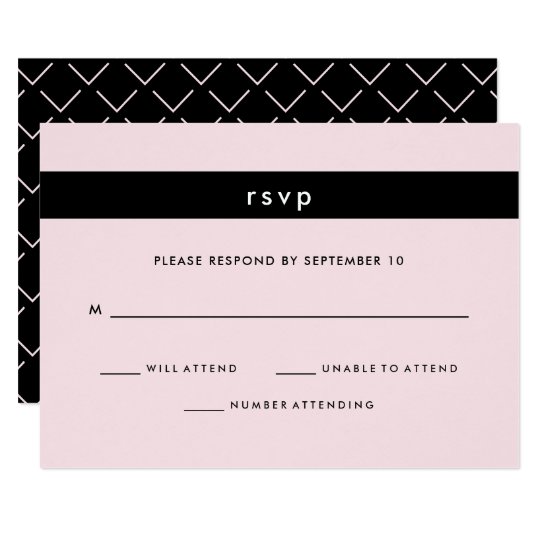 Modern Blush Stripe | Wedding RSVP Card