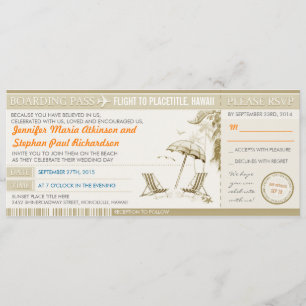 modern boarding pass tickets wedding invitations