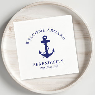 Modern Boat Anchor Napkin