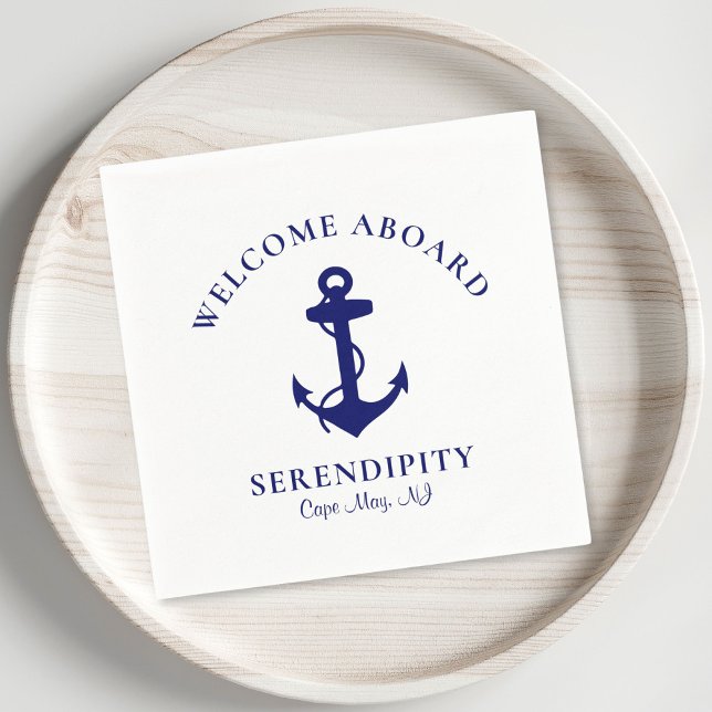 Modern Boat Anchor Napkin (Creator Uploaded)