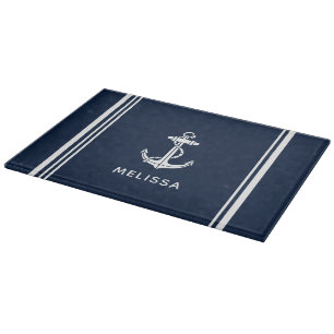 Modern Boat Anchor Personalized Cutting Board