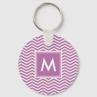 Modern Bodacious Purple Chevrons With Monogram