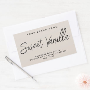 Modern body butter simple elegant cosmetics sticker