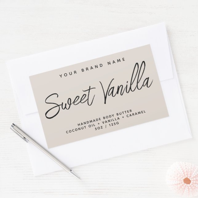 Modern body butter simple elegant cosmetics sticker (Envelope)
