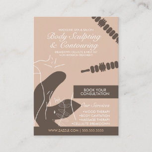 Modern Body Contouring Body Sculpting Massage B Business Card