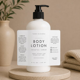 Modern Body Lotion 8oz Bottle Label