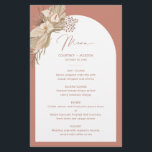 Modern Bohemian Arch Wedding menu card<br><div class="desc">Designed to coordinate with our Boho Pampas Grass Collection,  this modern wedding menu card features the trendy & popular arch in terracotta hues. For more advanced customisation of this design,  e.g. changing layout,  font or text size please click the "CUSTOMIZE" button above. Please contact me for any questions!</div>