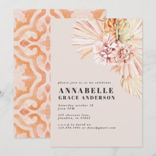 Modern bohemian floral birthday