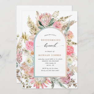 Modern Bohemian Floral Bridesmaids Brunch Invite