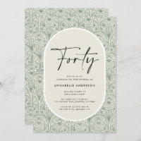 Modern bohemian moroccan green elegant birthday in