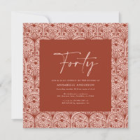 Modern bohemian moroccan terra-cotta elegant RSVP 