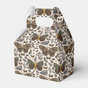 Modern Bohemian Moth Wildflowers Abstract Pattern Favor Box