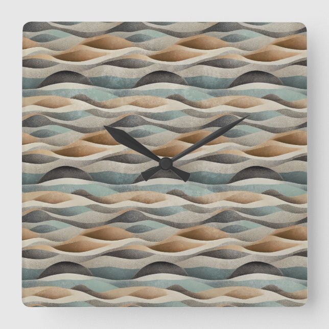 Modern Bohemian Style  Square Wall Clock (Front)
