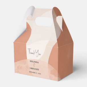 Modern Bohemian Terracotta Abstract Wedding Favor Box
