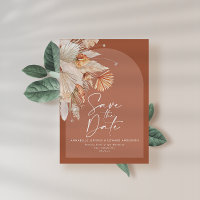 Modern bohemian terracotta pampas grass stylish sa