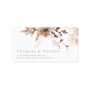 Modern Bohemian Wedding Return Address Label