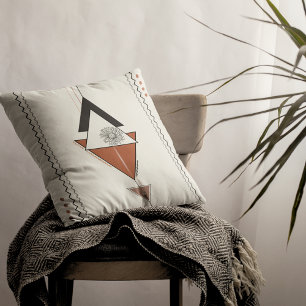 Modern Boho Abstract 16" x 16" Decor Throw Pillow