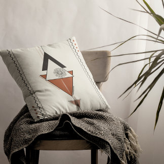Modern Boho Abstract 16" x 16" Decor Throw Pillow