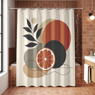 Modern Boho Abstract Art Orange and Terracotta Min