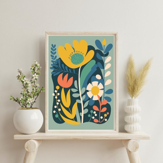 Modern Boho Abstract Botanical Flower Poster  (Creator Uploaded)