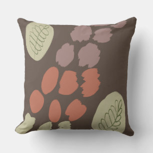 Modern Boho Abstract Giraffe Organic Collage Throw Pillow