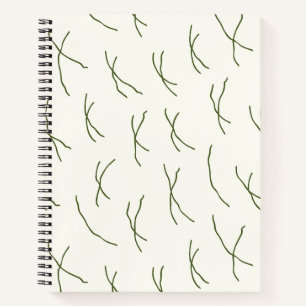 Modern Boho Abstract Lines Interior Designer Cream Notebook