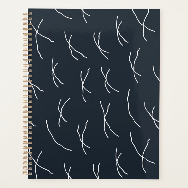 Modern Boho Abstract Lines Interior Designer Planner (Front)