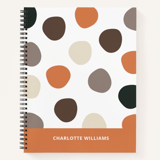 Modern Boho Abstract Pattern Notebook (Front)