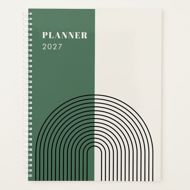 Modern Boho Abstraction Planner (Front)