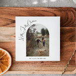 Modern Boho Arch Holly Jolly Christmas One Photo Holiday Card<br><div class="desc">Celebrate the joy of the season with this modern boho arch holly jolly Christmas one photo holiday card. The unique and chic editable script creates a touch of charm and individuality. Its simple, elegant black-and-white design, featuring a classic bohemian arch frame, evokes a whimsical winter ambiance. The minimal and delicate...</div>