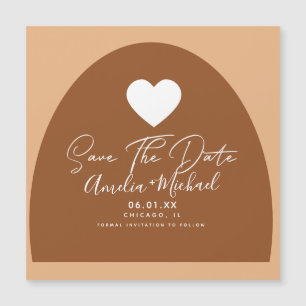 Modern Boho Arch Organic Shape Heart Save the Date