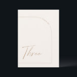 Modern Boho Arch Table Three Table Number<br><div class="desc">Designed to coordinate with for the «Arches Minimalist» Wedding Invitation Collection. To change details,  click «Details». To move the text or change the size,  font,  or colour,  click «Edit using Design Tool». View the collection link on this page to see all of the matching items in this beautiful design.</div>